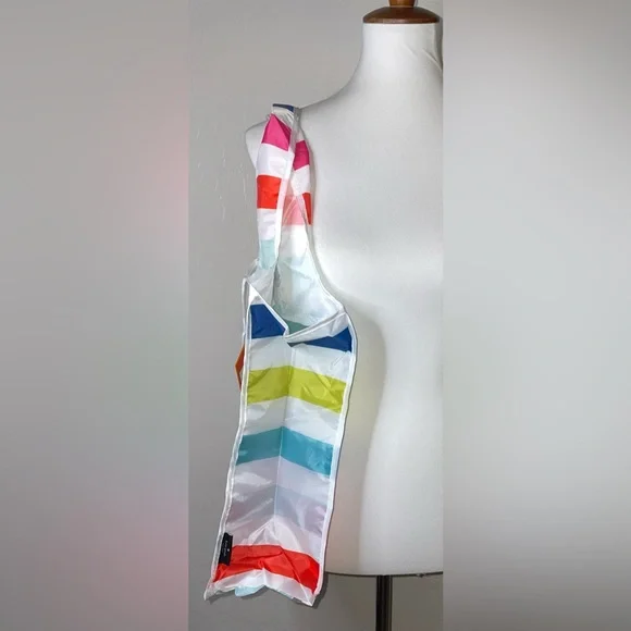 🎉HP🎉New! Kate Spade New York Rainbow Stripe Reusable/Packable Tote Bag🌈Last One - Picture 5 of 10